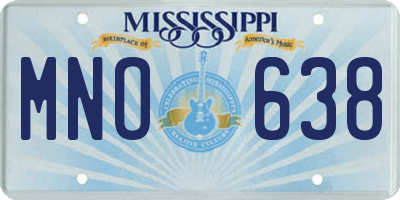MS license plate MNO638