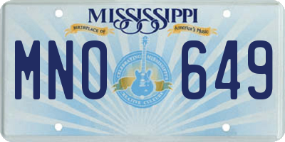 MS license plate MNO649