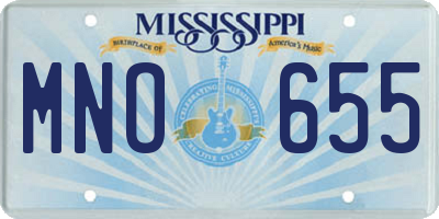 MS license plate MNO655
