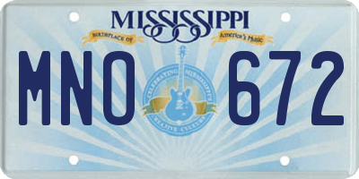 MS license plate MNO672