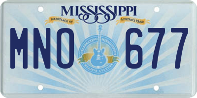 MS license plate MNO677