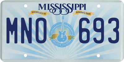 MS license plate MNO693