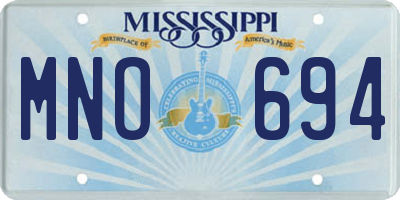 MS license plate MNO694