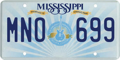 MS license plate MNO699