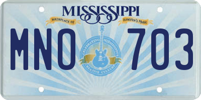MS license plate MNO703