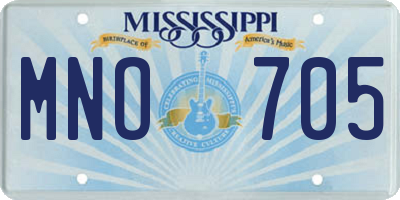 MS license plate MNO705