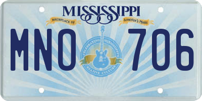 MS license plate MNO706