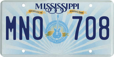 MS license plate MNO708