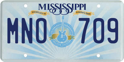 MS license plate MNO709
