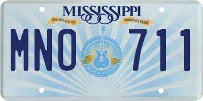 MS license plate MNO711