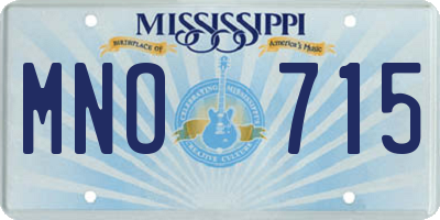 MS license plate MNO715