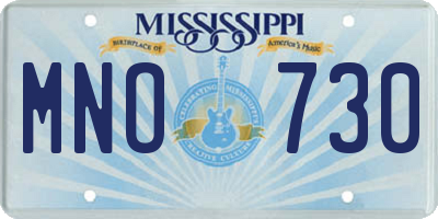 MS license plate MNO730