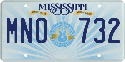 MS license plate MNO732