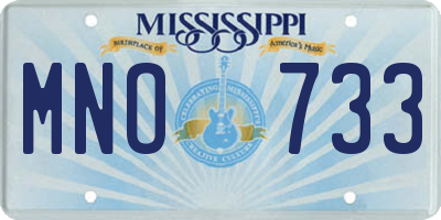 MS license plate MNO733