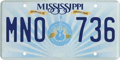 MS license plate MNO736