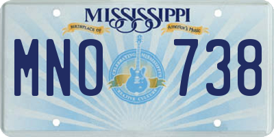 MS license plate MNO738