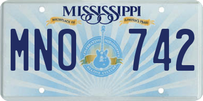 MS license plate MNO742