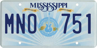 MS license plate MNO751