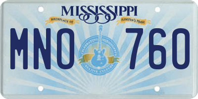 MS license plate MNO760