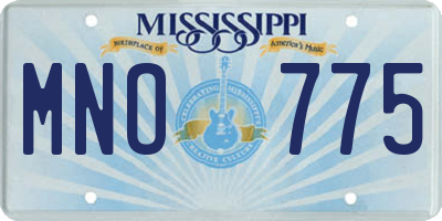 MS license plate MNO775