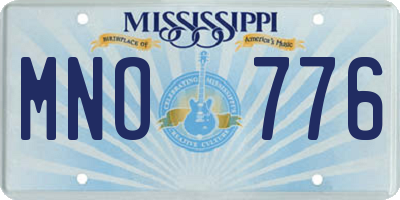 MS license plate MNO776