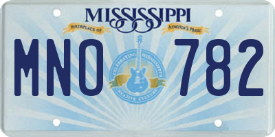 MS license plate MNO782