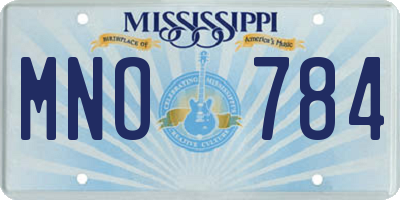 MS license plate MNO784