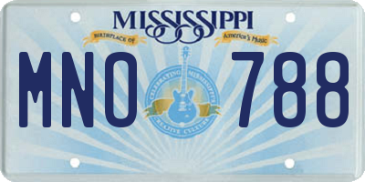 MS license plate MNO788