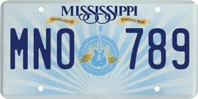 MS license plate MNO789