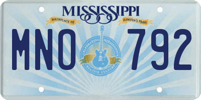 MS license plate MNO792