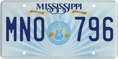 MS license plate MNO796