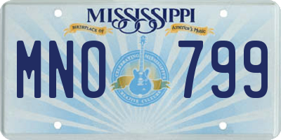 MS license plate MNO799