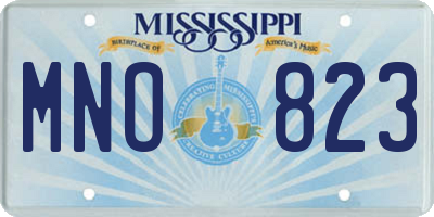MS license plate MNO823