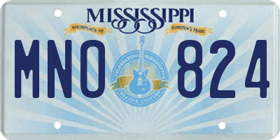 MS license plate MNO824