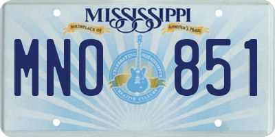 MS license plate MNO851