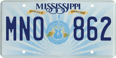 MS license plate MNO862