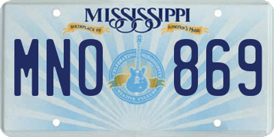 MS license plate MNO869