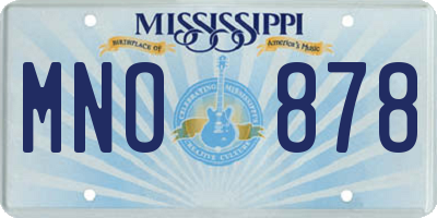 MS license plate MNO878