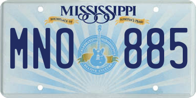 MS license plate MNO885
