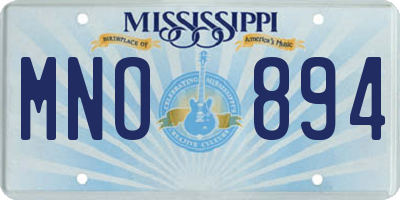 MS license plate MNO894