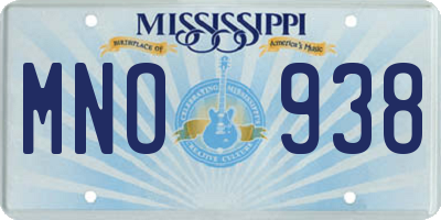 MS license plate MNO938