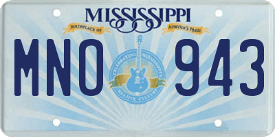 MS license plate MNO943