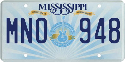 MS license plate MNO948