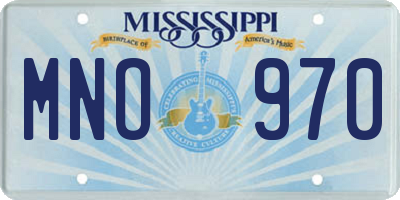 MS license plate MNO970
