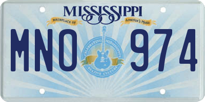 MS license plate MNO974