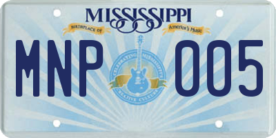 MS license plate MNP005