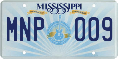 MS license plate MNP009
