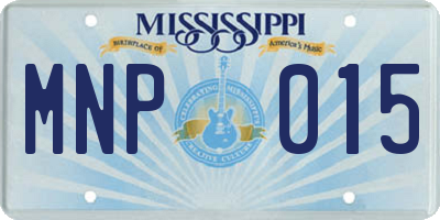 MS license plate MNP015