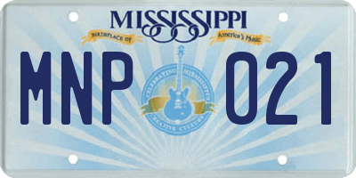MS license plate MNP021