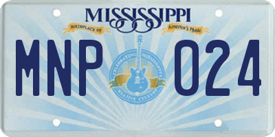 MS license plate MNP024
